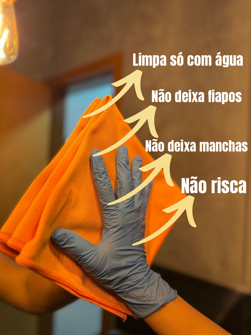 Pano limpa vidros e espelhos
