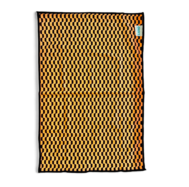 Pano de prato xadrez laranja